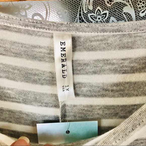 Grey White Striped Casual Dress - Picture 5 of 8